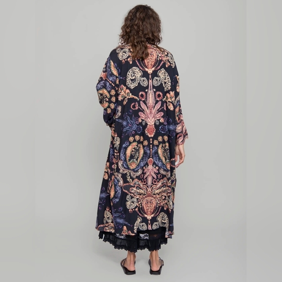 Natural Life Camila Kimono In Black Motif - Picture 2 of 2